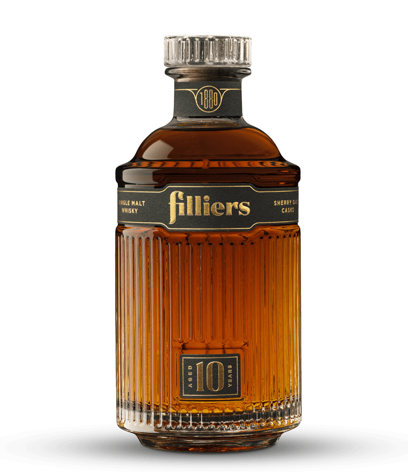 Filliers Single Malt Whisky Sherry Cask 10 Years – belgischer Whisky, 0,7 l