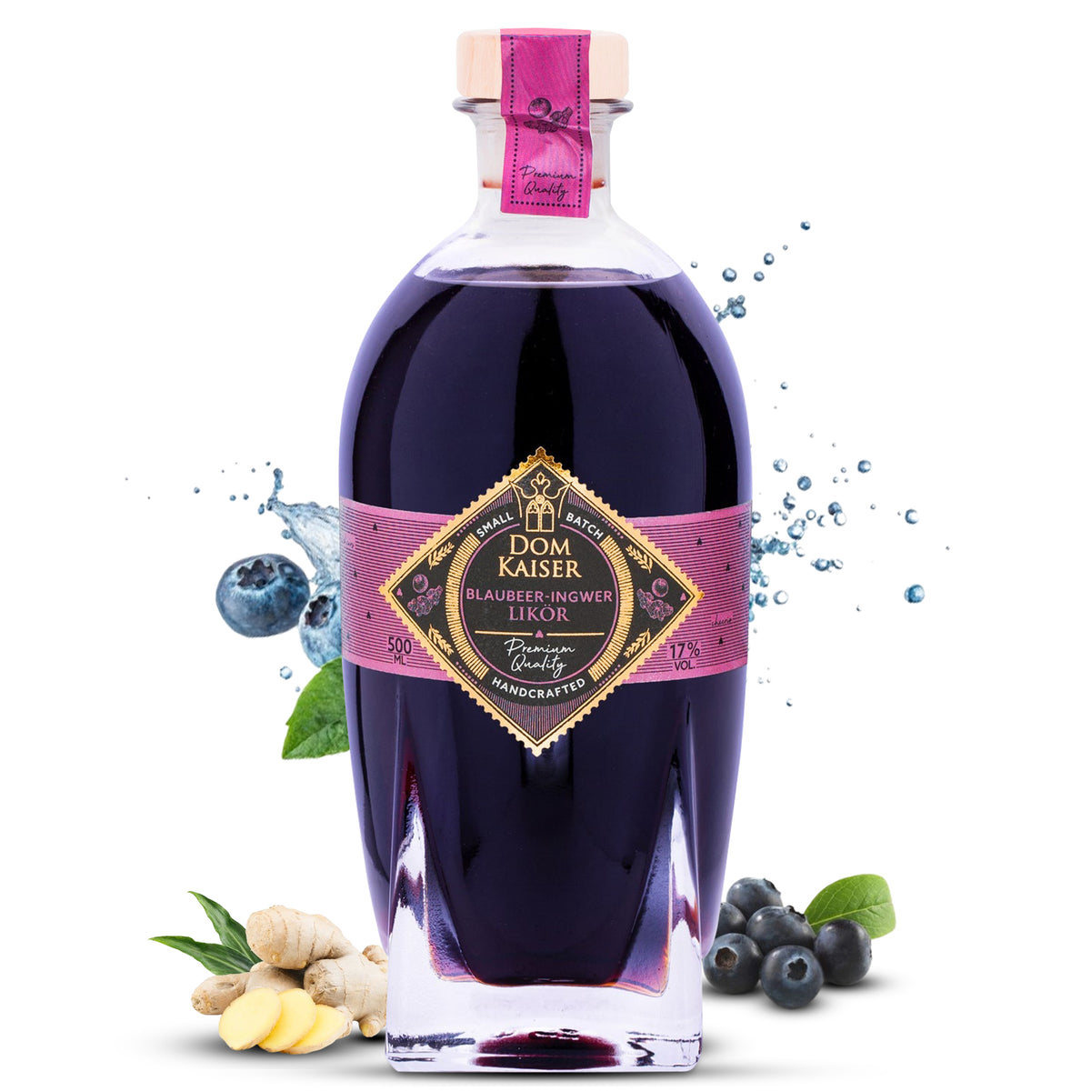 Blaubeer Ingwer Likör 0,5 L