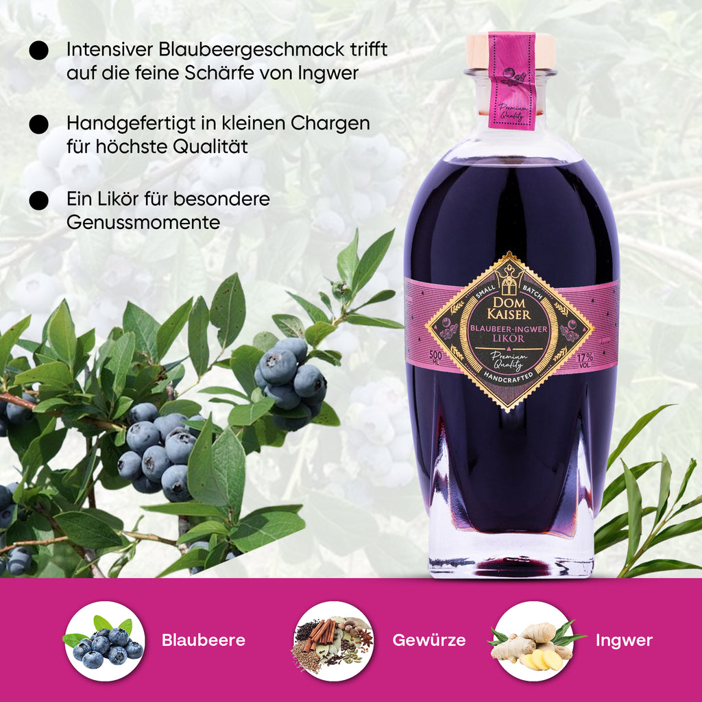 Blaubeer Ingwer Likör 0,5 L