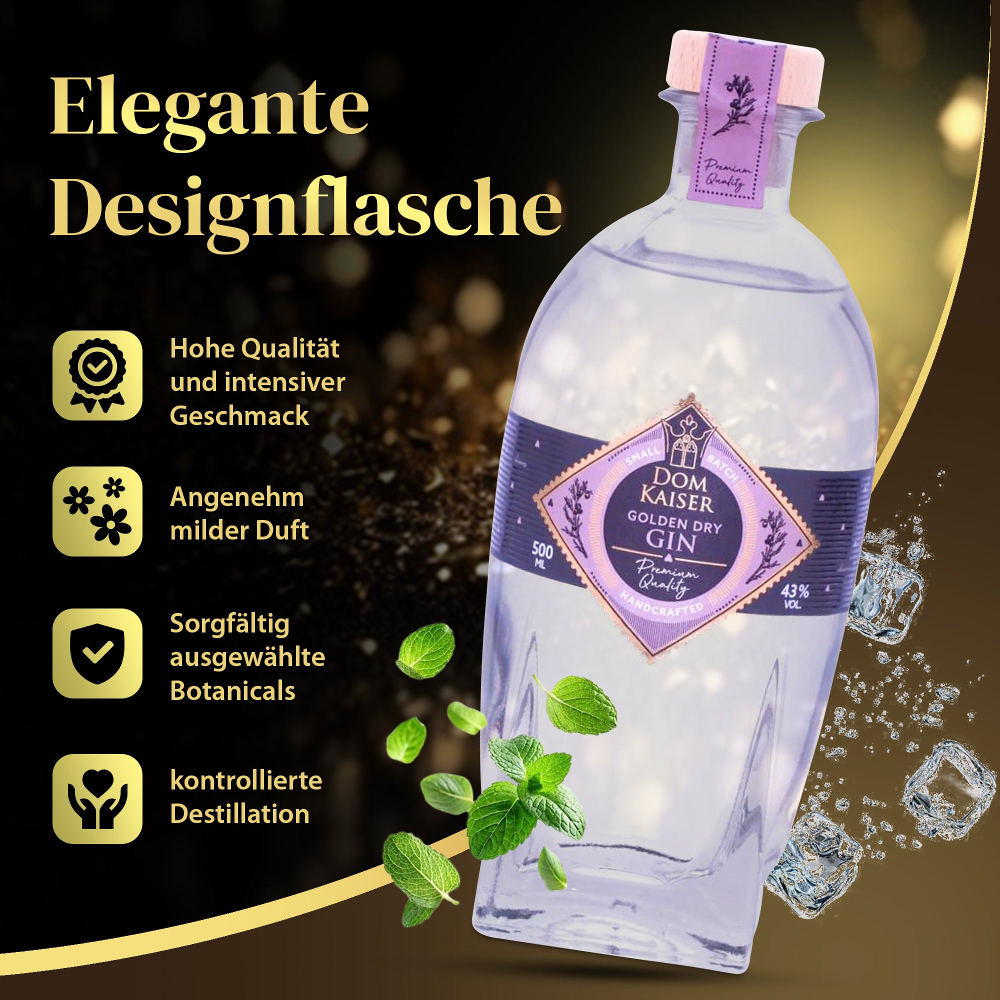 Domkaiser Golden Dry Gin Premium 0,5 L