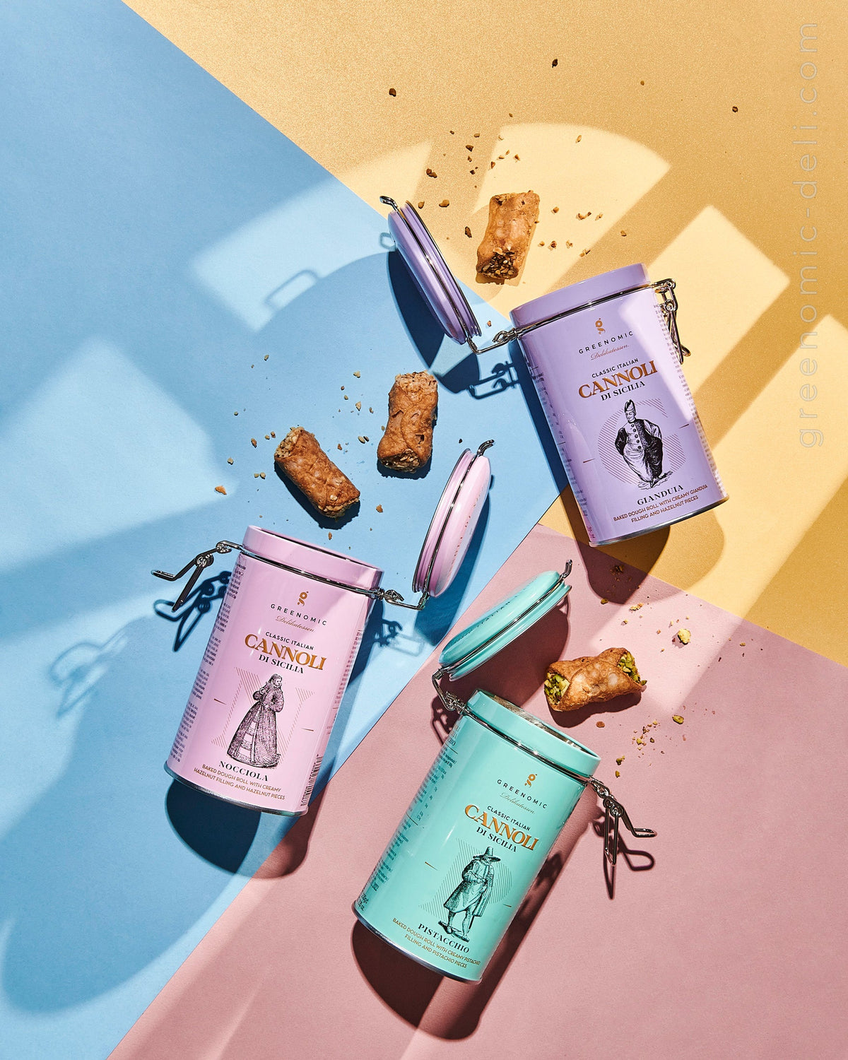 Cannoli di Sicilia Nocciola – sizilianisches Gebäck mit Haselnusscreme, Dose 200 g