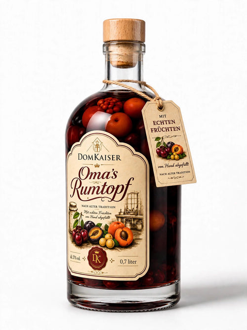 Oma's Rumtopf mit echten Früchten 0,7 L – limitiert auf 285 Flaschen