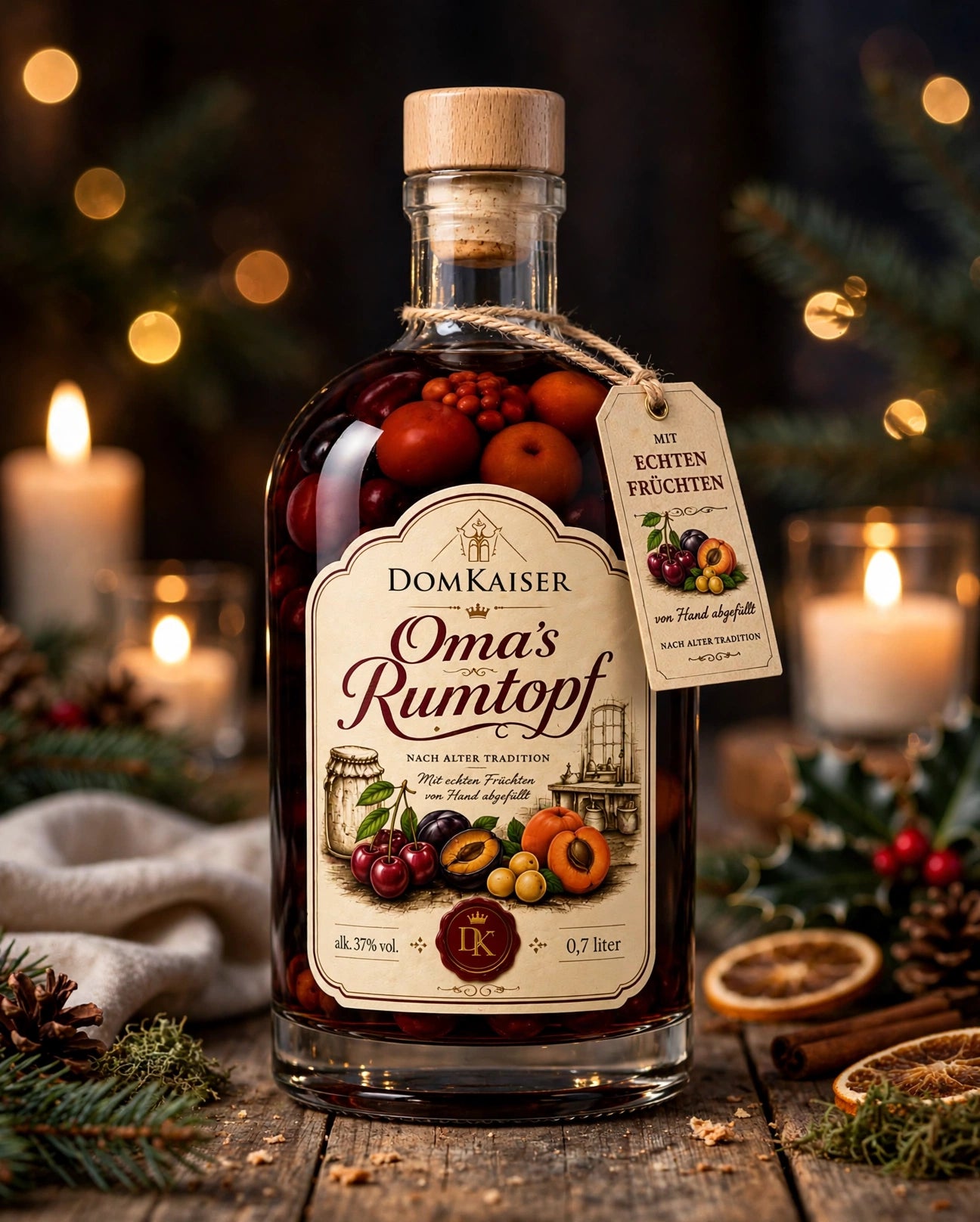 Oma's Rumtopf mit echten Früchten 0,7 L – limitiert auf 285 Flaschen
