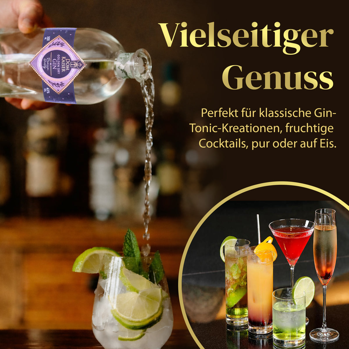 Domkaiser Golden Dry Gin Premium 0,5 L