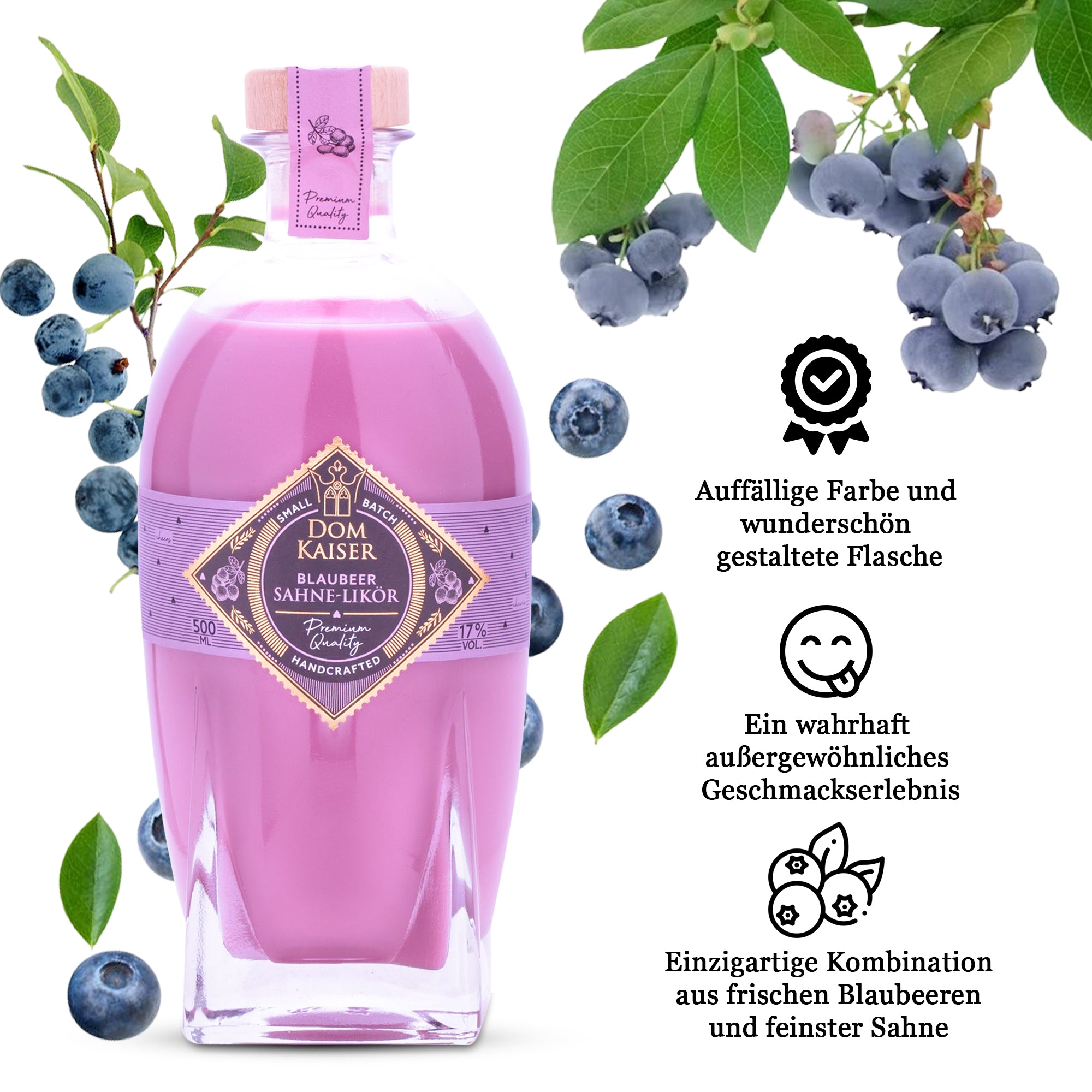 Domkaiser Blaubeer Sahnelikör 200 ml