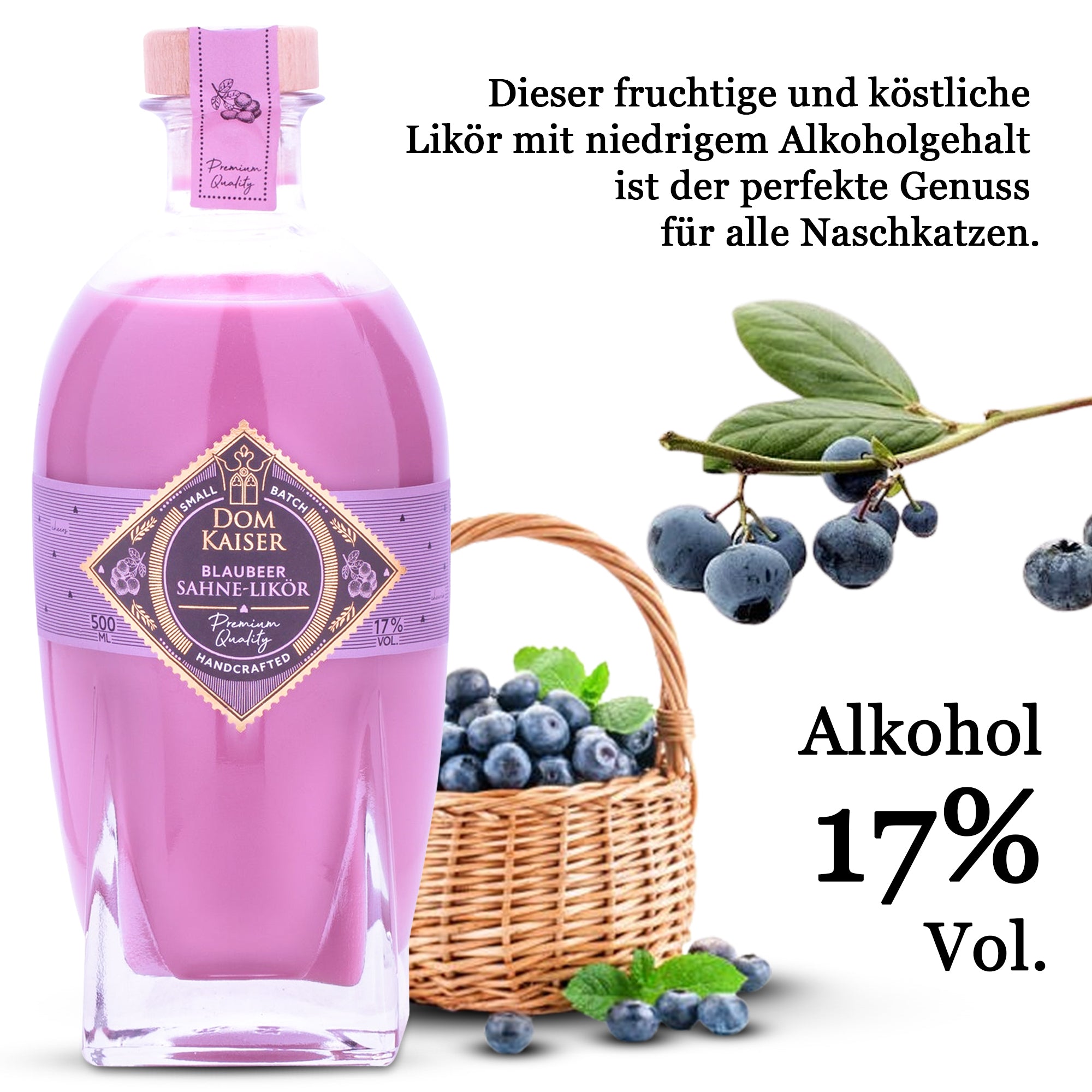 Domkaiser Blaubeer Sahnelikör 200 ml