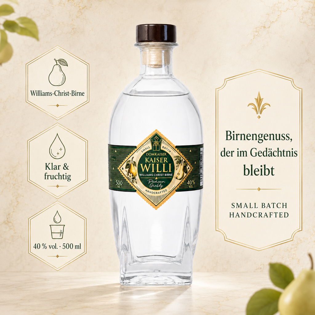 Kaiser Willi Williams-Christ-Birnenbrand von Domkaiser, 0,5 Liter