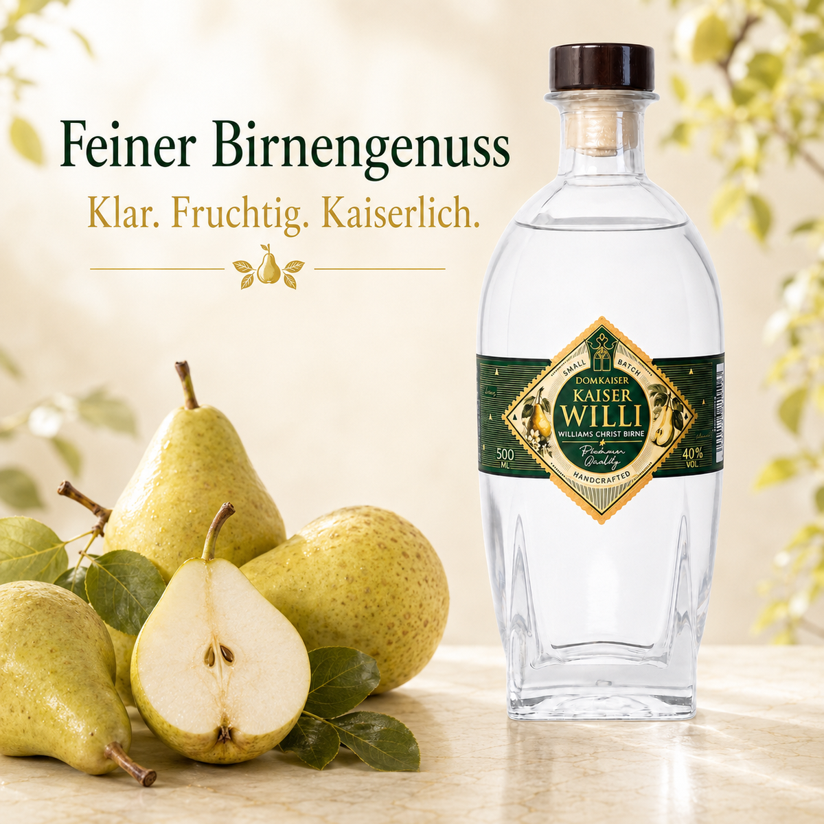 Domkaiser Kaiser Willi Williams Christ Birne, Flasche 0,5 Liter