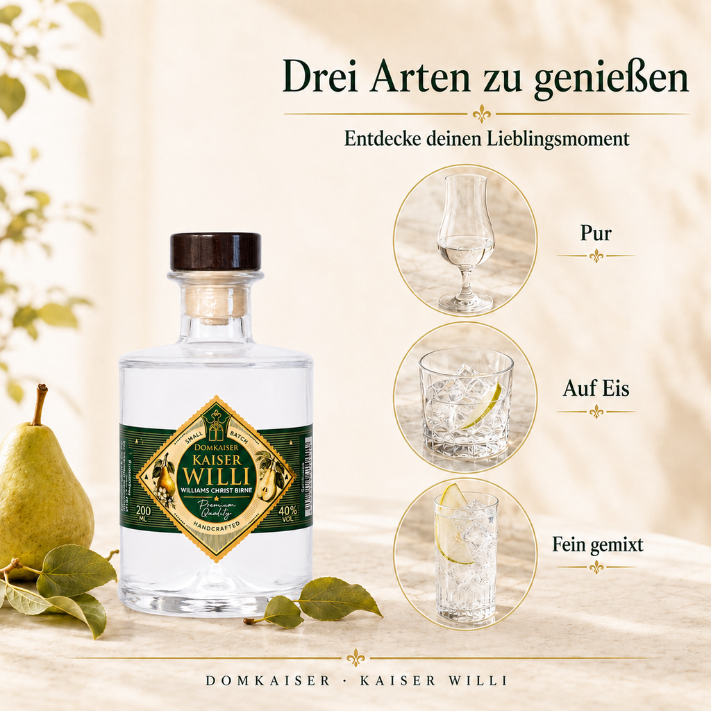 Kaiser Willi Williams-Christ-Birnenbrand aus Magdeburg, 0,2 Liter