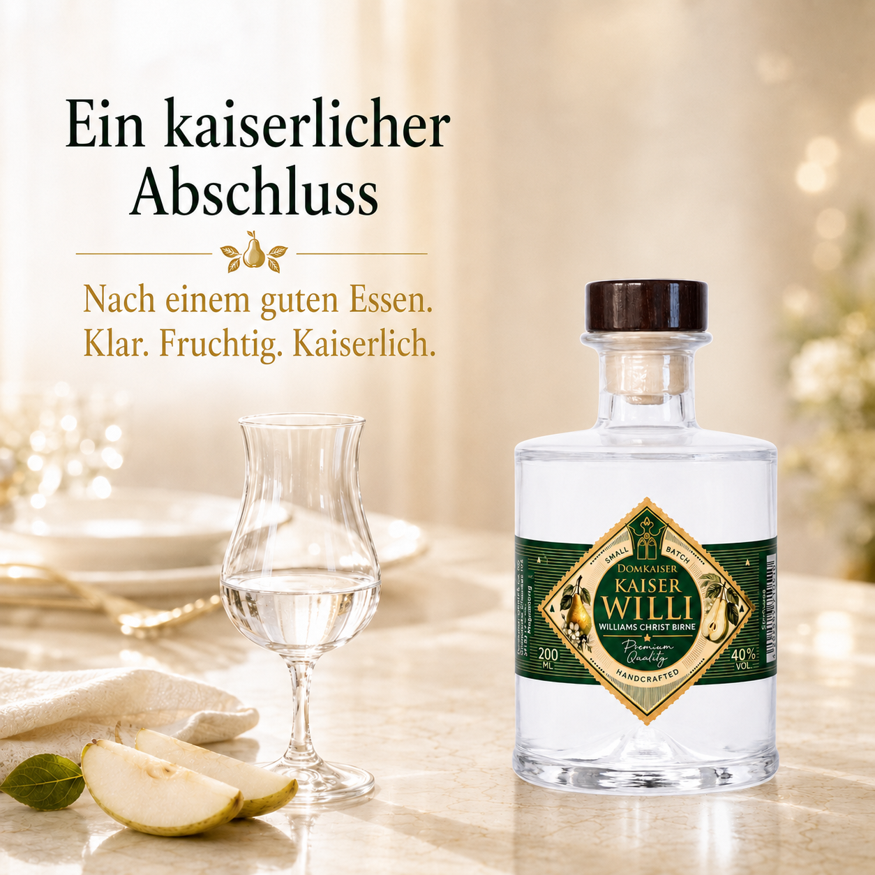 Domkaiser Kaiser Willi Williams Christ Birne, Flasche 0,2 Liter