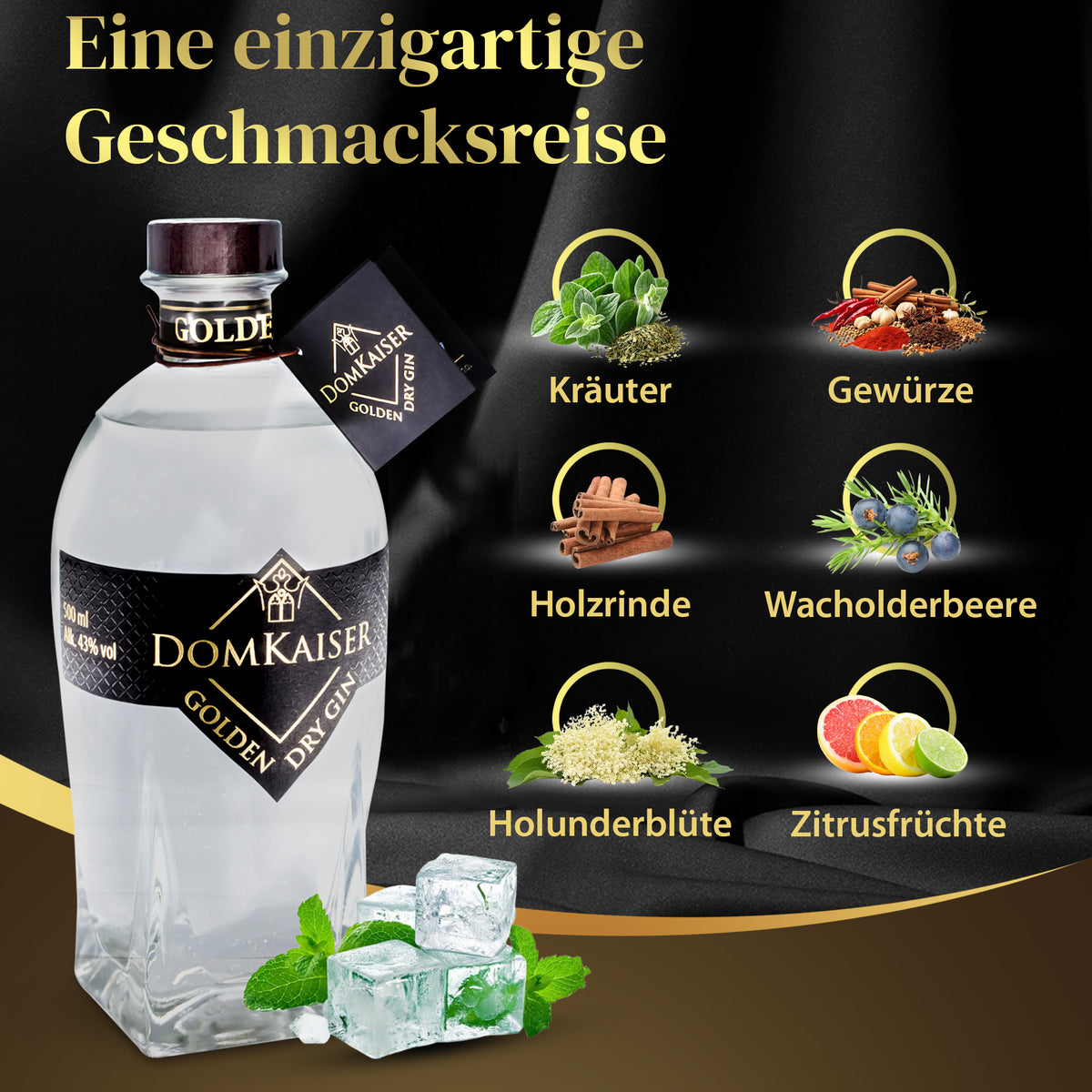 Domkaiser Golden Dry Gin Limitierte Edition 0,5 L