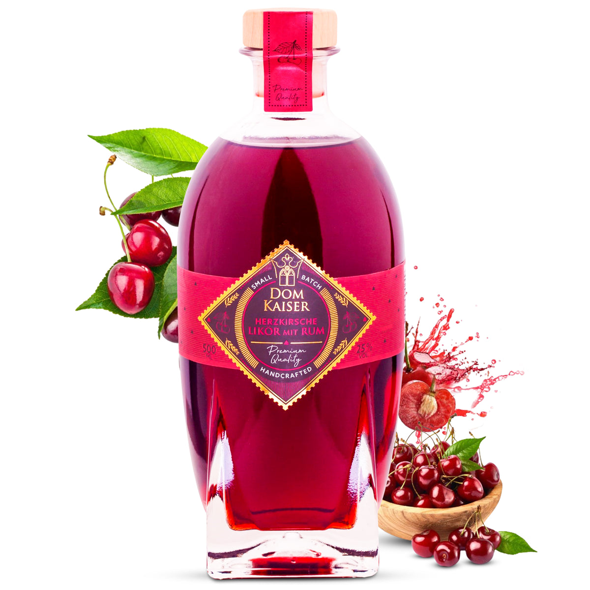 Herzkirsche Likör mit Rum 0,5 L