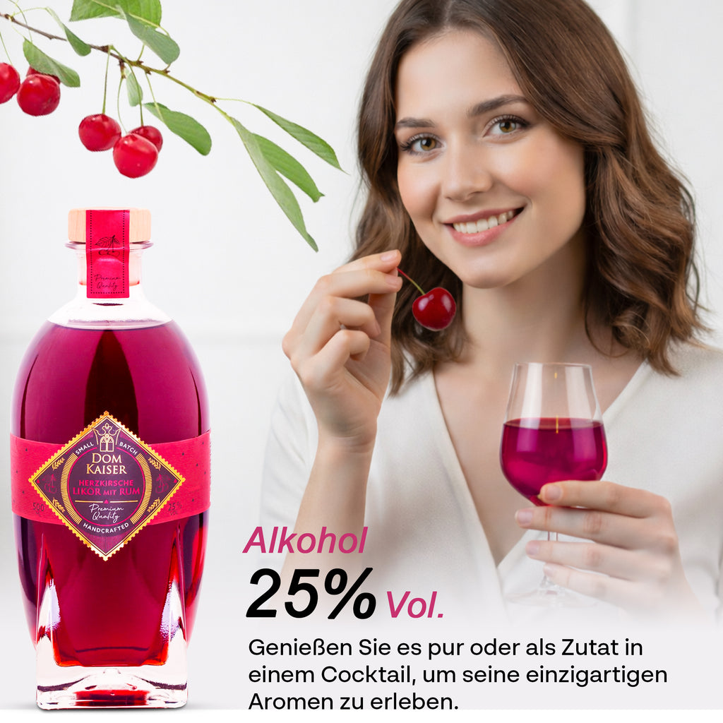 Herzkirsche Likör mit Rum 0,5 L
