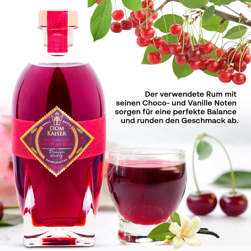 Herzkirsche Likör mit Rum 0,5 L