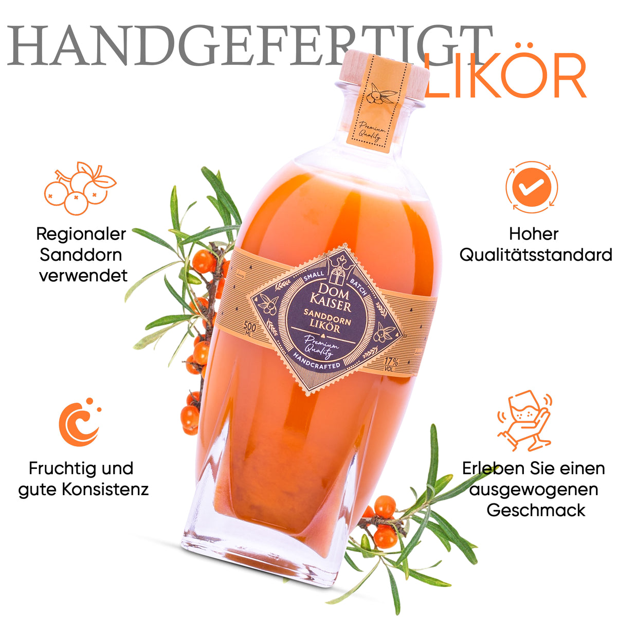 Domkaiser Sanddorn Likör 0,5 L