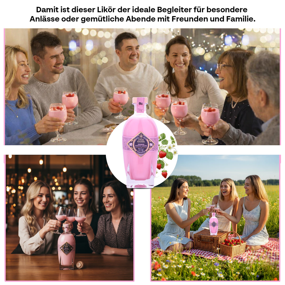 Domkaiser Erdbeer Sahnelikör 0,5 L