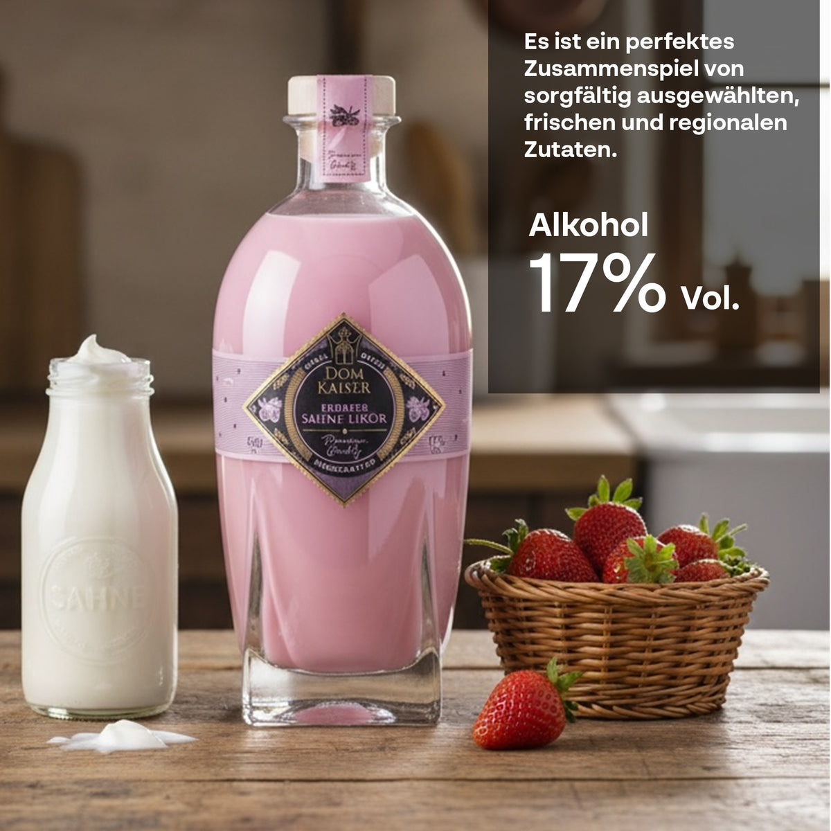 Domkaiser Erdbeer Sahnelikör 0,5 L