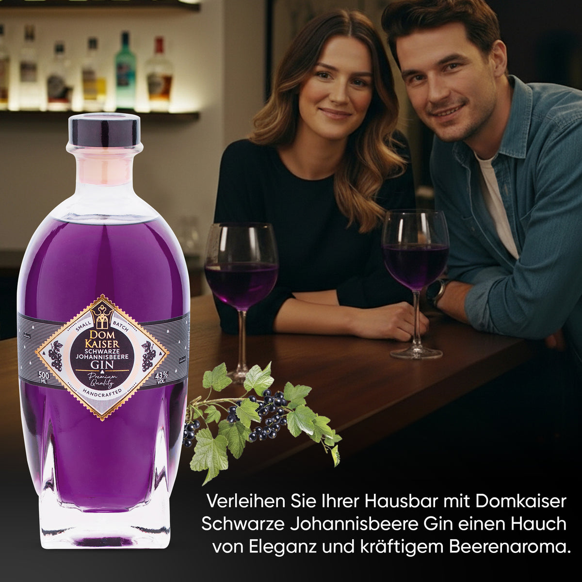 Domkaiser Schwarze Johannisbeere Gin 0,5 L