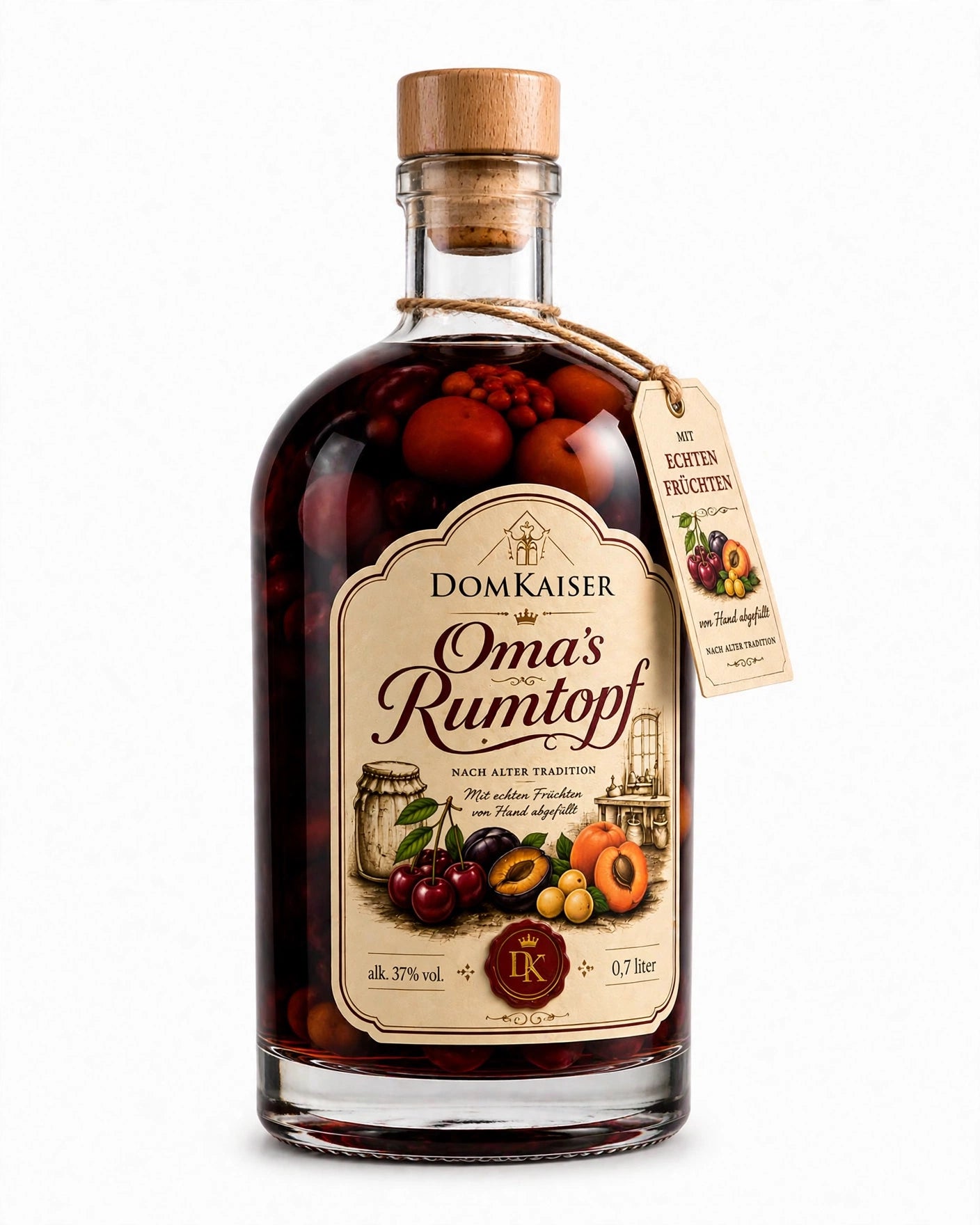Oma's Rumtopf mit echten Früchten 0,7 L – limitiert auf 285 Flaschen