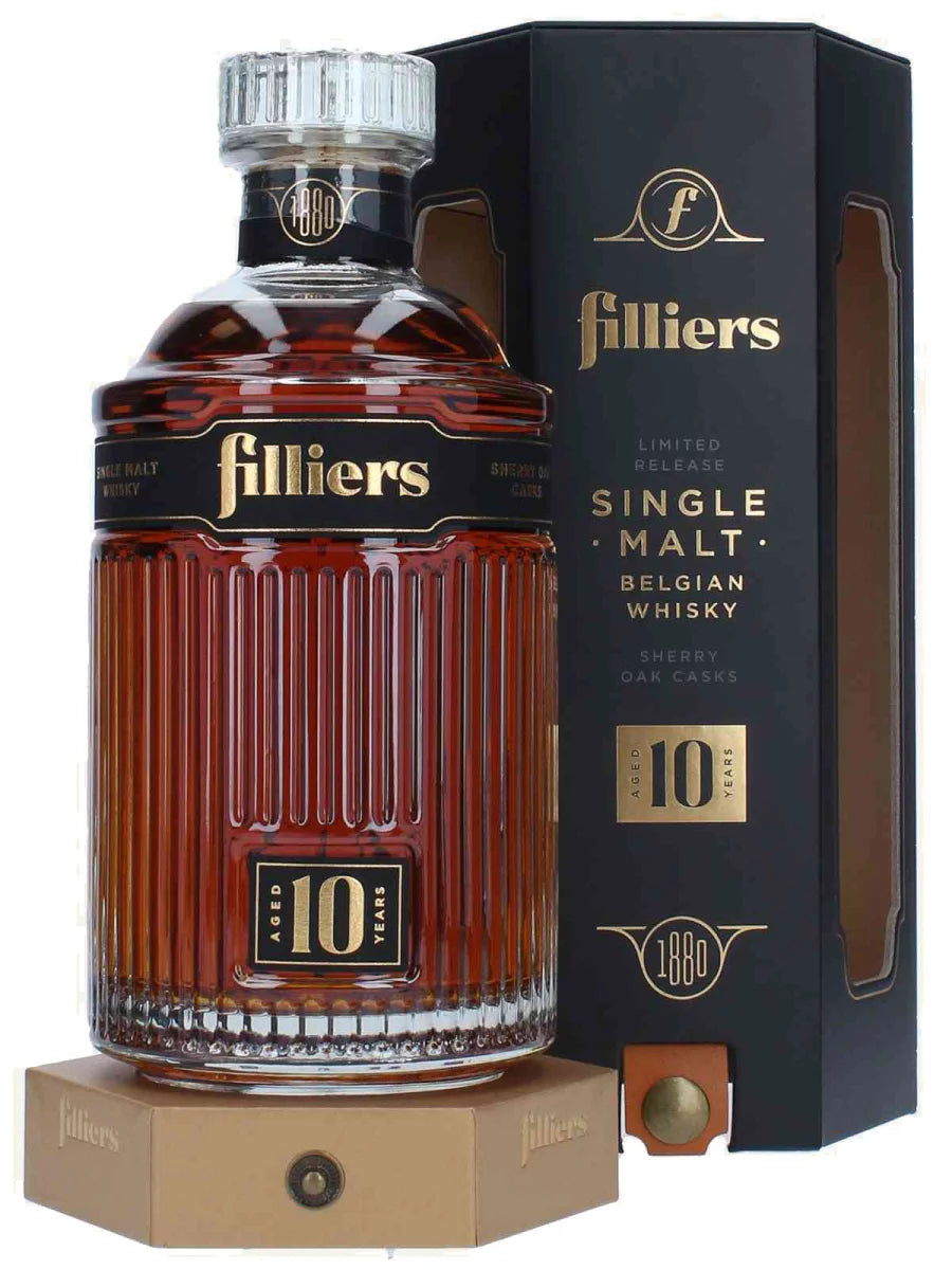 Filliers Single Malt Whisky Sherry Cask 10 Years – belgischer Whisky, 0,7 l