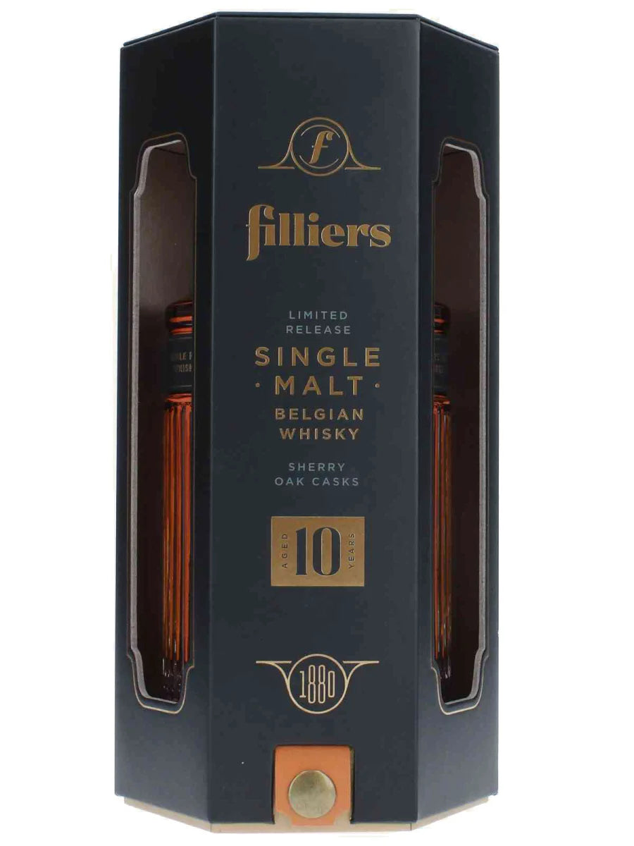 Filliers Single Malt Whisky Sherry Cask 10 Years – belgischer Whisky, 0,7 l