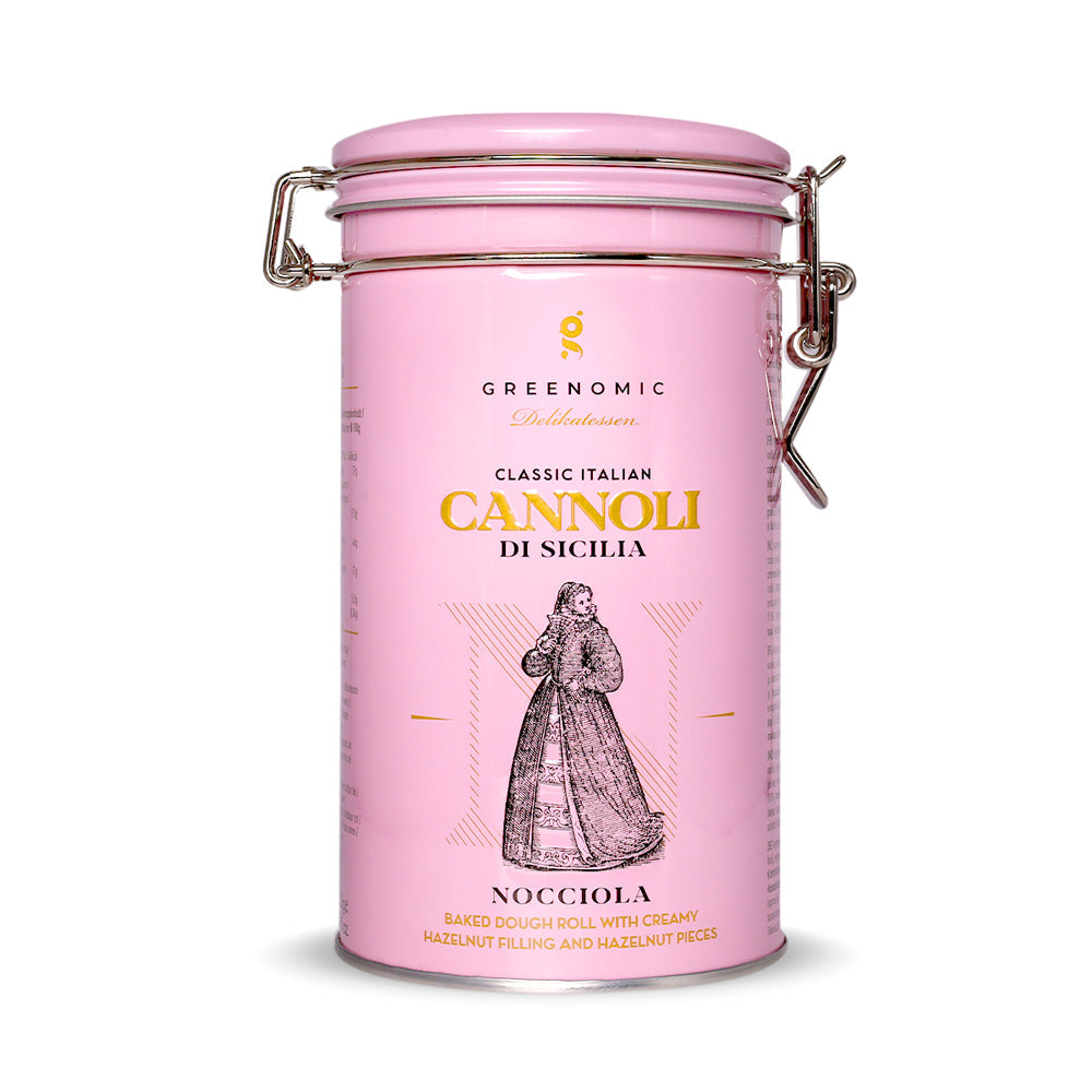 Cannoli di Sicilia Nocciola – sizilianisches Gebäck mit Haselnusscreme, Dose 200 g