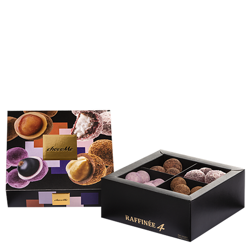 Dragee-Produkte Raffinée Milch-, dunkle und weiße Schokoladendragée Selektion mit Früchten und Nüssen